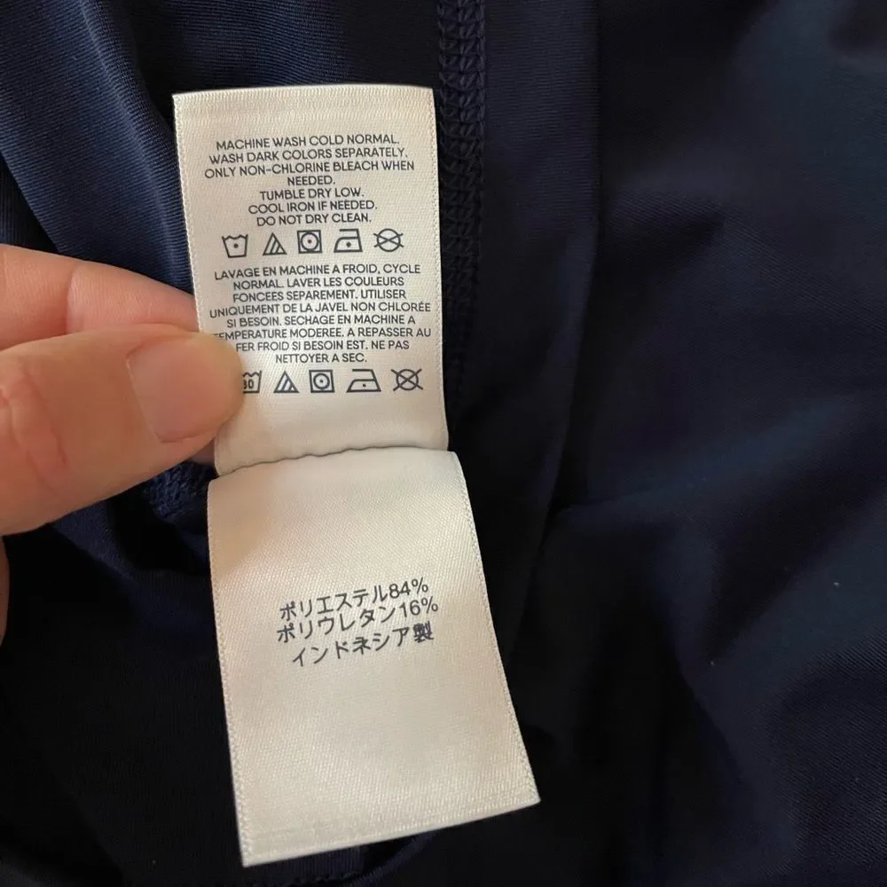 XXL 18/20 Kids LANDS END navy blue swim shirt